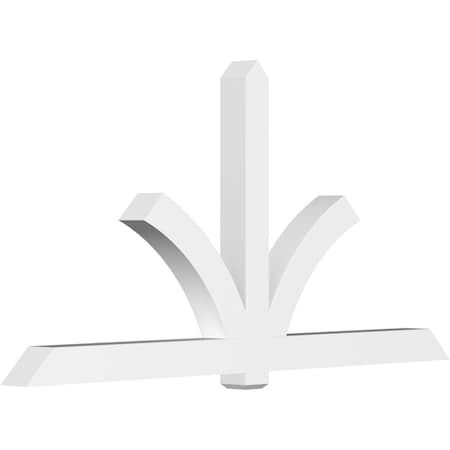 Ekena Millwork Redmond Architectural Grade PVC Gable Bracket, 108"W x 54"H x 6"D x 6"F, 12/12 Pitch GBP108X54X0606RED00